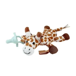 Dr. Brown's Rattles & Teethers|Toys For 0-12 Months*Dr Brown - Baby Lovey Pacifier and Teether Holder, Giraffe with Green HappyPaci, 0-6m