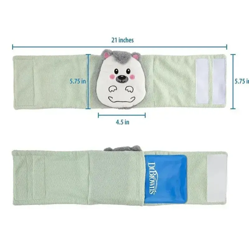 Dr. Brown's Pain & Fever Relief*Dr Brown - Infant Gripebelt for Colic Relief, Heated Tummy Wrap, Hedgehog, 0-3m