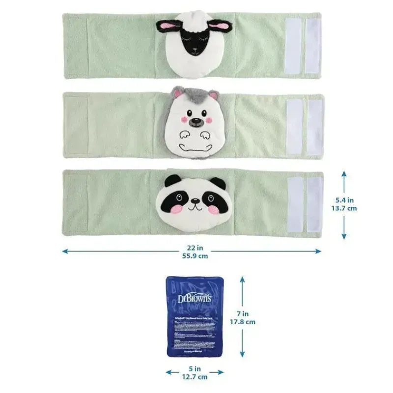 Dr. Brown's Pain & Fever Relief*Dr Brown - Infant Gripebelt for Colic Relief, Heated Tummy Wrap, Hedgehog, 0-3m