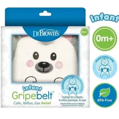 Dr. Brown's Pain & Fever Relief*Dr Brown - Infant Gripebelt for Colic Relief, Heated Tummy Wrap, Hedgehog, 0-3m
