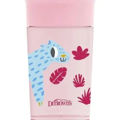 Dr. Brown's Straw, Sippy & Training Cups|Dishes, Utensils & Food Containers*Dr Brown - Milestones Cheers 360 Transition Sippy Cup, Pink Leopard, 10 oz