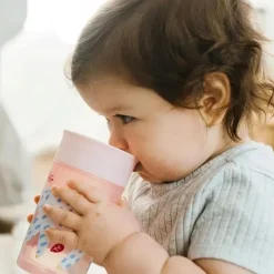 Dr. Brown's Straw, Sippy & Training Cups|Dishes, Utensils & Food Containers*Dr Brown - Milestones Cheers 360 Transition Sippy Cup, Pink Leopard, 10 oz