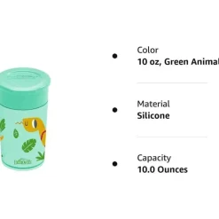 Dr. Brown's Straw, Sippy & Training Cups|Dishes, Utensils & Food Containers*Dr Brown - Milestones Cheers 360 Transition Sippy Cup, Turquoise Snake, 10 oz