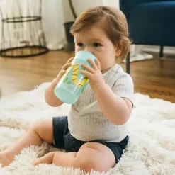 Dr. Brown's Straw, Sippy & Training Cups|Dishes, Utensils & Food Containers*Dr Brown - Milestones Cheers 360 Transition Sippy Cup, Turquoise Snake, 10 oz