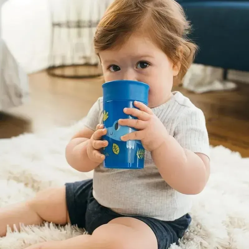 Dr. Brown's Straw, Sippy & Training Cups|Dishes, Utensils & Food Containers*Dr Brown - Milestones Cheers 360 Transition Sippy Cup, Blue Alligator and Turquoise Snake, 10 oz, 2 Pack