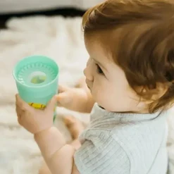 Dr. Brown's Straw, Sippy & Training Cups|Dishes, Utensils & Food Containers*Dr Brown - Milestones Cheers 360 Transition Sippy Cup, Blue Alligator and Turquoise Snake, 10 oz, 2 Pack