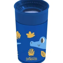 Dr. Brown's Straw, Sippy & Training Cups|Dishes, Utensils & Food Containers*Dr Brown - Milestones Cheers 360 Transition Sippy Cup, Blue Alligator and Turquoise Snake, 10 oz, 2 Pack