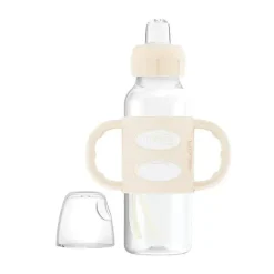 Dr. Brown's Straw, Sippy & Training Cups|Dishes, Utensils & Food Containers*Dr Brown - Milestones Narrow Sippy Spout Bottle, Easy-Grip Handles, 8oz, Ecru, 1-Pack, 6m+
