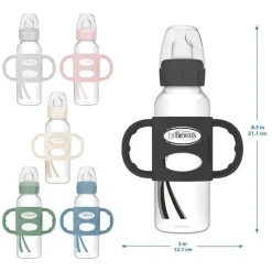 Dr. Brown's Straw, Sippy & Training Cups|Dishes, Utensils & Food Containers*Dr Brown - Milestones Narrow Sippy Spout Bottle, Easy-Grip Handles, 8oz, Ecru, 1-Pack, 6m+