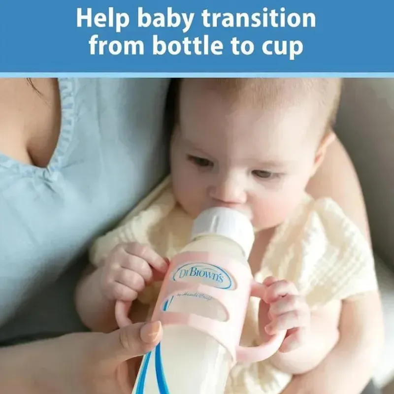 Dr. Brown's Straw, Sippy & Training Cups|Dishes, Utensils & Food Containers*Dr Brown - Milestones Narrow Sippy Spout Bottle, Easy-Grip Handles, 8oz, Ecru, 1-Pack, 6m+