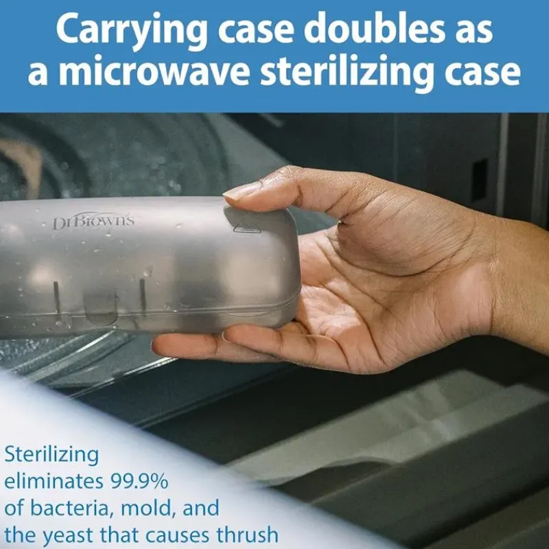 Dr. Brown's Nipple Protector*Dr. Brown - Nipple Shields 2-Pack With Sterilizer Case, Size 2