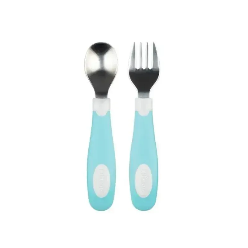 Dr. Brown's Utensils & Accessories|Dishes, Utensils & Food Containers*Dr. Brown - Soft Grip Spoon & Fork Set, Teal