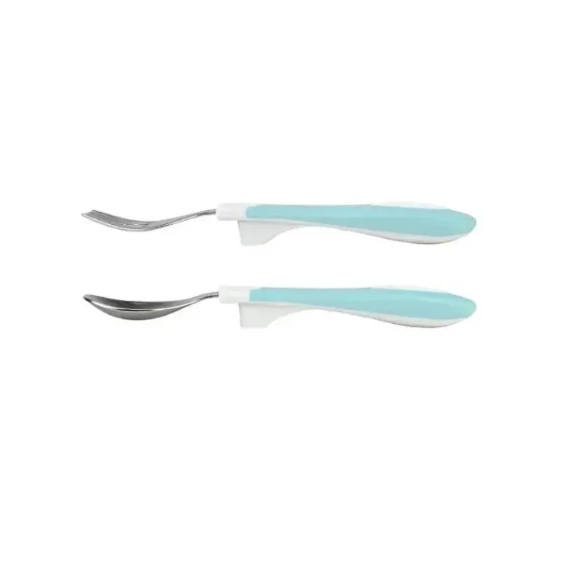 Dr. Brown's Utensils & Accessories|Dishes, Utensils & Food Containers*Dr. Brown - Soft Grip Spoon & Fork Set, Teal