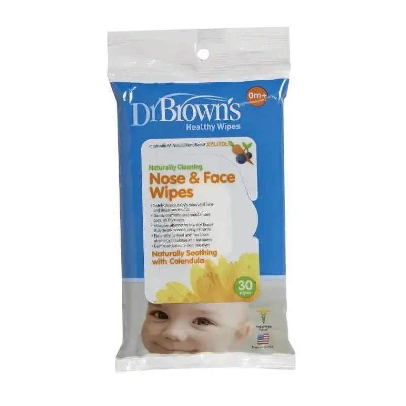 Dr. Brown's Wipes & Warmers*Dr. Brown Natural Flow Nose And Face Wipes 30-Pack