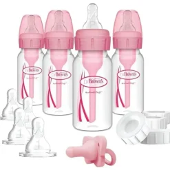 Dr. Brown's Feeding Gift Set|Bottles & Sets*Dr. Brown's - Breast to Bottle Feeding Set, Pink, 4 oz