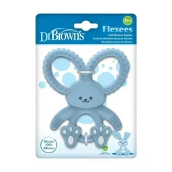 Dr. Brown's Rattles & Teethers|Toys For 0-12 Months*Dr. Brown's - Flexees Bunny Silicone Teether, Blue