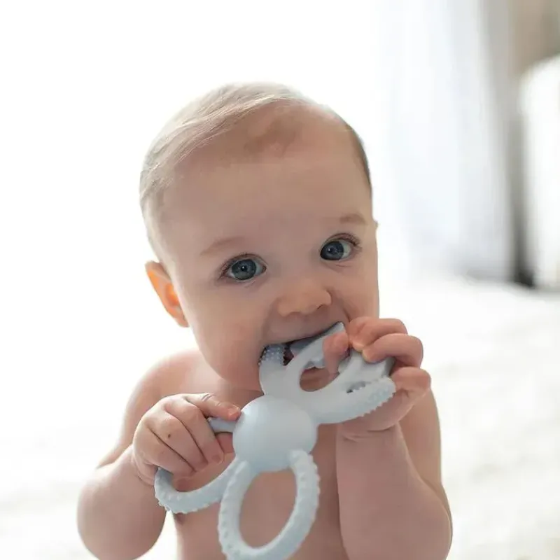 Dr. Brown's Rattles & Teethers|Toys For 0-12 Months*Dr. Brown's - Flexees Bunny Silicone Teether, Blue