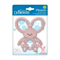 Dr. Brown's Rattles & Teethers|Toys For 0-12 Months*Dr. Brown's - Flexees Bunny Silicone Teether, Pink
