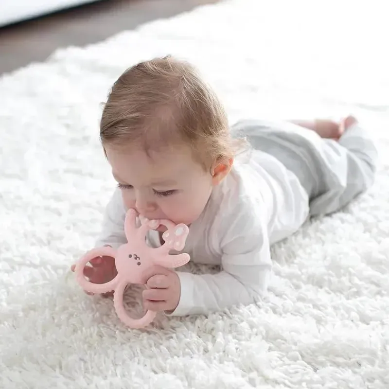 Dr. Brown's Rattles & Teethers|Toys For 0-12 Months*Dr. Brown's - Flexees Bunny Silicone Teether, Pink