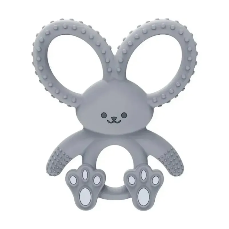 Dr. Brown's Rattles & Teethers|Toys For 0-12 Months*Dr. Brown's - Flexees Bunny Silicone Teether, Gray