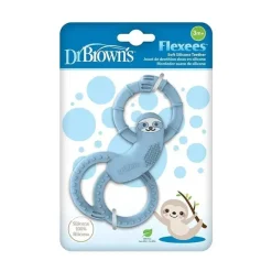 Dr. Brown's Rattles & Teethers|Toys For 0-12 Months*Dr. Brown's - Flexees Sloth Silicone Teether, Blue