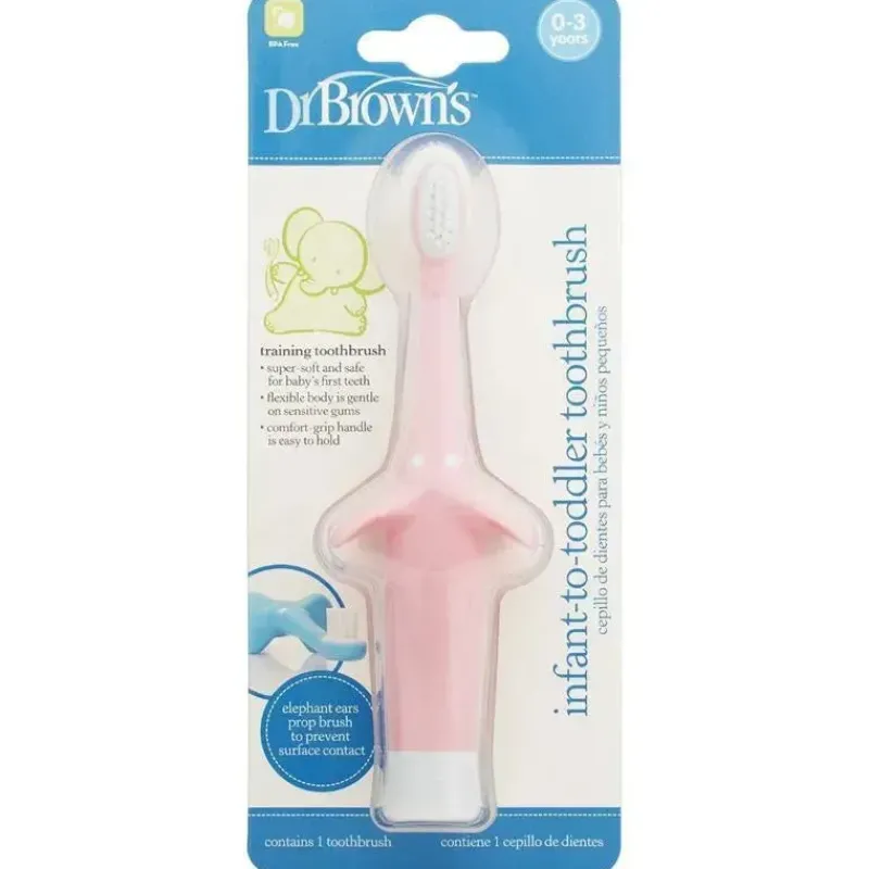Dr. Brown's Oral & Nasal Care*Dr. Brown's - Infant-to-Toddler Toothbrush, Pink