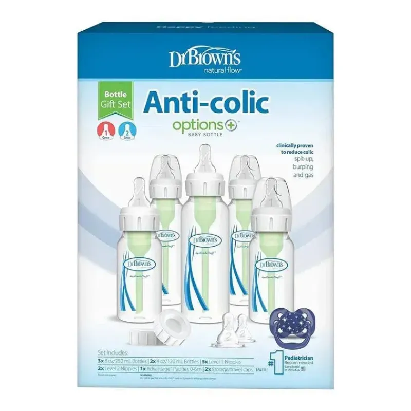 Dr. Brown's Feeding Gift Set|Bottles & Sets*Dr. Brown's - Options+ Narrow Anti-Colic Baby Bottle Gift Set