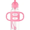 Dr. Brown's Straw, Sippy & Training Cups|Dishes, Utensils & Food Containers*Dr. Brown's - 8Oz Narrow Sippy Straw Bottles W/ Silicone Handles, Pink