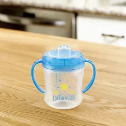 Dr. Brown's Straw, Sippy & Training Cups|Dishes, Utensils & Food Containers*Dr. Brown’s - Soft Spout Transition Cup, Blue