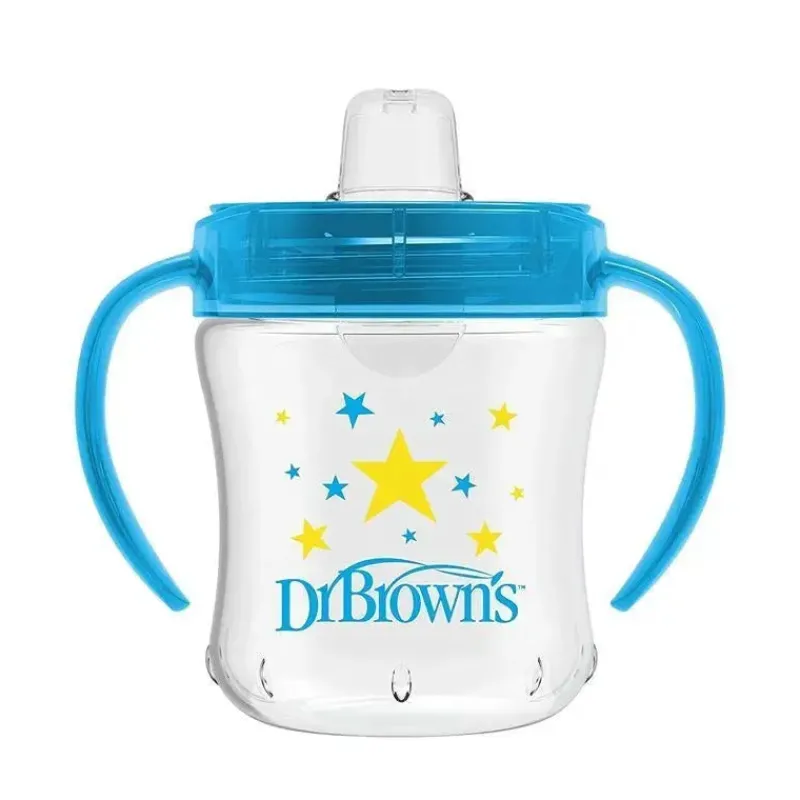 Dr. Brown's Straw, Sippy & Training Cups|Dishes, Utensils & Food Containers*Dr. Brown’s - Soft Spout Transition Cup, Blue