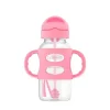 Dr. Brown's Straw, Sippy & Training Cups|Dishes, Utensils & Food Containers*Dr. Brown's - Wide-Neck Sippy Straw Bottles W/ Silicone Handles, Pink