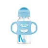 Dr. Brown's Straw, Sippy & Training Cups|Dishes, Utensils & Food Containers*Dr. Brown's - Wide-Neck Sippy Straw Bottles W/ Silicone Handles, Blue