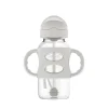 Dr. Brown's Straw, Sippy & Training Cups|Dishes, Utensils & Food Containers*Dr. Brown's - Wide-Neck Sippy Straw Bottles W/ Silicone Handles, Gray