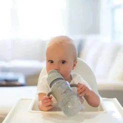 Dr. Brown's Straw, Sippy & Training Cups|Dishes, Utensils & Food Containers*Dr. Brown's - Wide-Neck Sippy Straw Bottles W/ Silicone Handles, Gray