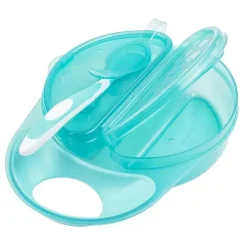 Dr. Brown's Suction Plates & Bowls|Dishes, Utensils & Food Containers*Dr. Brown's Travel Fresh Bowl And Spoon, 1-Pack, Turquoise