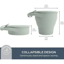 Dreambaby Food Jars & Snack Cups|Dishes, Utensils & Food Containers*- Foldable Snack Cup Seafoam