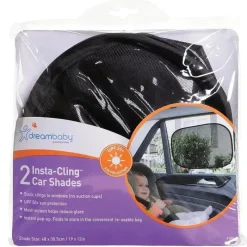Dreambaby Car Window Shades*- Insta-Cling Static Car Window Shades, UPF 50 Sun Protection