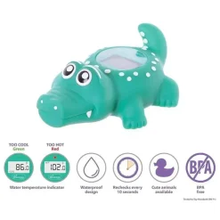 Dreambaby Bath Safety*- Room & Bath Thermometer, Crocodile