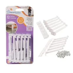 Dreambaby Baby Safety Gates*- Safety Catches for Cabinets and Drawers, Childproofing Baby Locks, 12 Count
