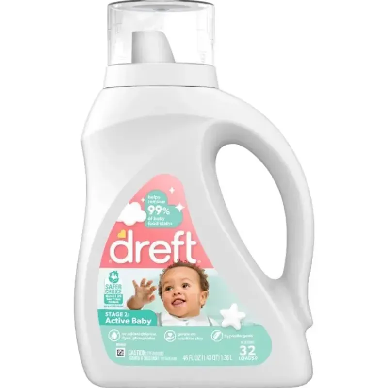 Tender Kisses Laundry & Accessories*Dreft - Newborn Baby Liquid Laundry Detergent - 32 Loads