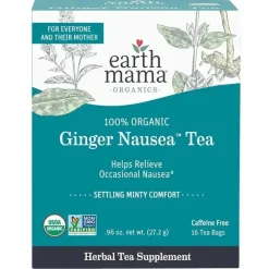 Earth Mama Maternity Health & Wellness|Gift For Mom*- Organic Ginger Nausea Tea