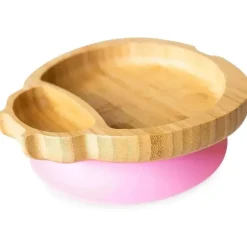 Eco Rascals Suction Plates & Bowls|Dishes, Utensils & Food Containers*- Bamboo Suction Plate, Ladybird, Pink