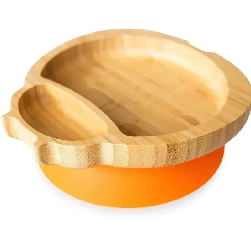 Eco Rascals Suction Plates & Bowls|Dishes, Utensils & Food Containers*- Bamboo Suction Plate, Ladybird, Yellow