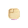 Eco Rascals Suction Plates & Bowls|Dishes, Utensils & Food Containers*Bamboo Suction Plate With Two Sections Classic, Pink