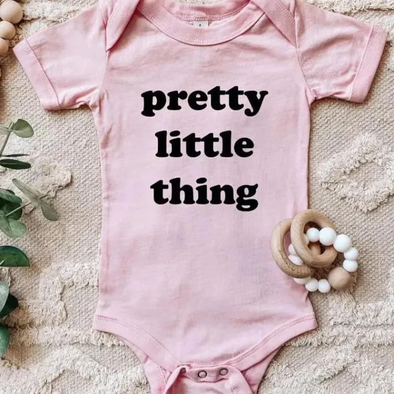 Eden u0026 Eve Baby Onesies & Bodysuits*Eden & Eve - Baby Girl Pretty Little Thing Baby Onesie, Pink