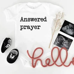 Eden u0026 Eve Baby Onesies & Bodysuits*Eden & Eve - Baby Unisex Answered Prayer Baby Onesie, White