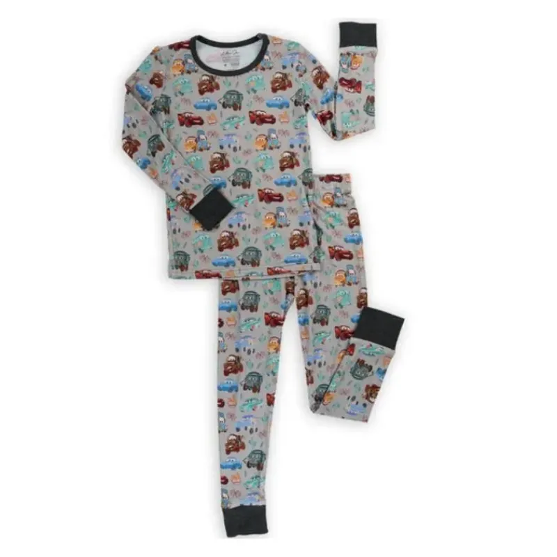 Ellie Sue Baby Sleepwear*- Baby Cars Bamboo Pajama Set