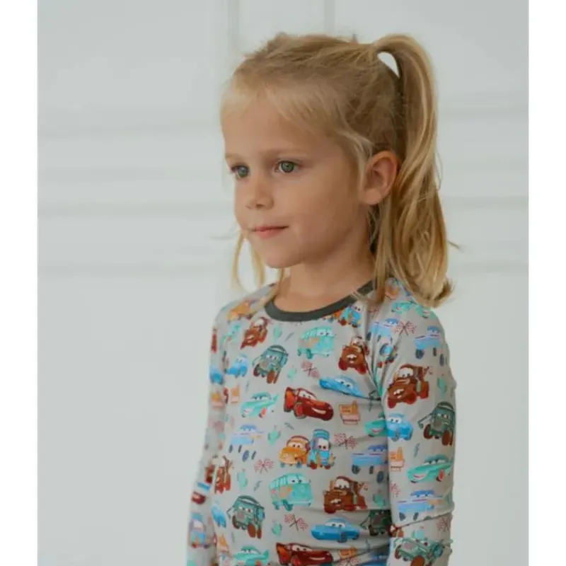 Ellie Sue Baby Sleepwear*- Baby Cars Bamboo Pajama Set