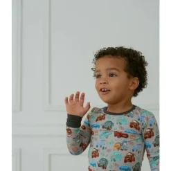 Ellie Sue Baby Sleepwear*- Baby Cars Bamboo Pajama Set