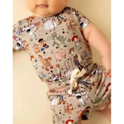 Ellie Sue Baby Sleepwear*- Baby Girl Bamboo Round Up Gang Lounge Set